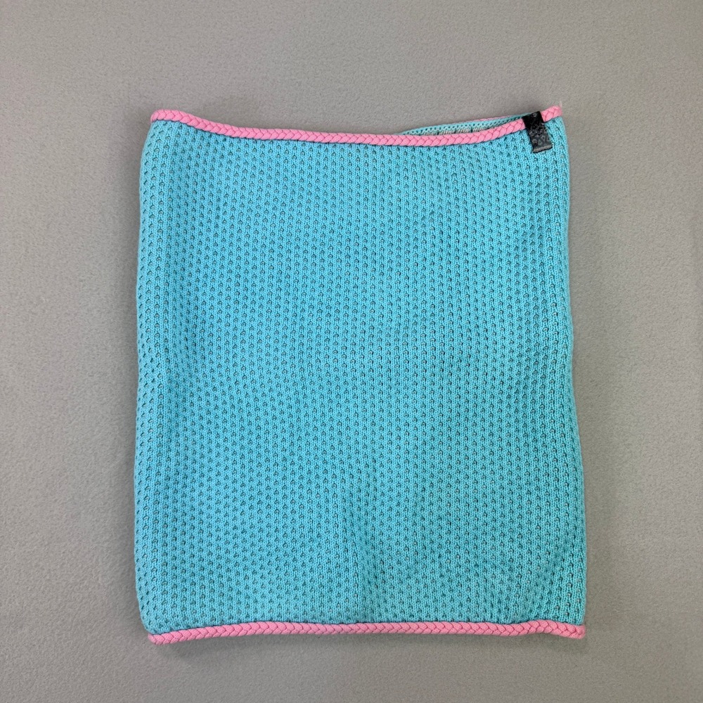 Ivivva Girls Knit Neck Warmer Gaiter Turquoise Blue Pink OS